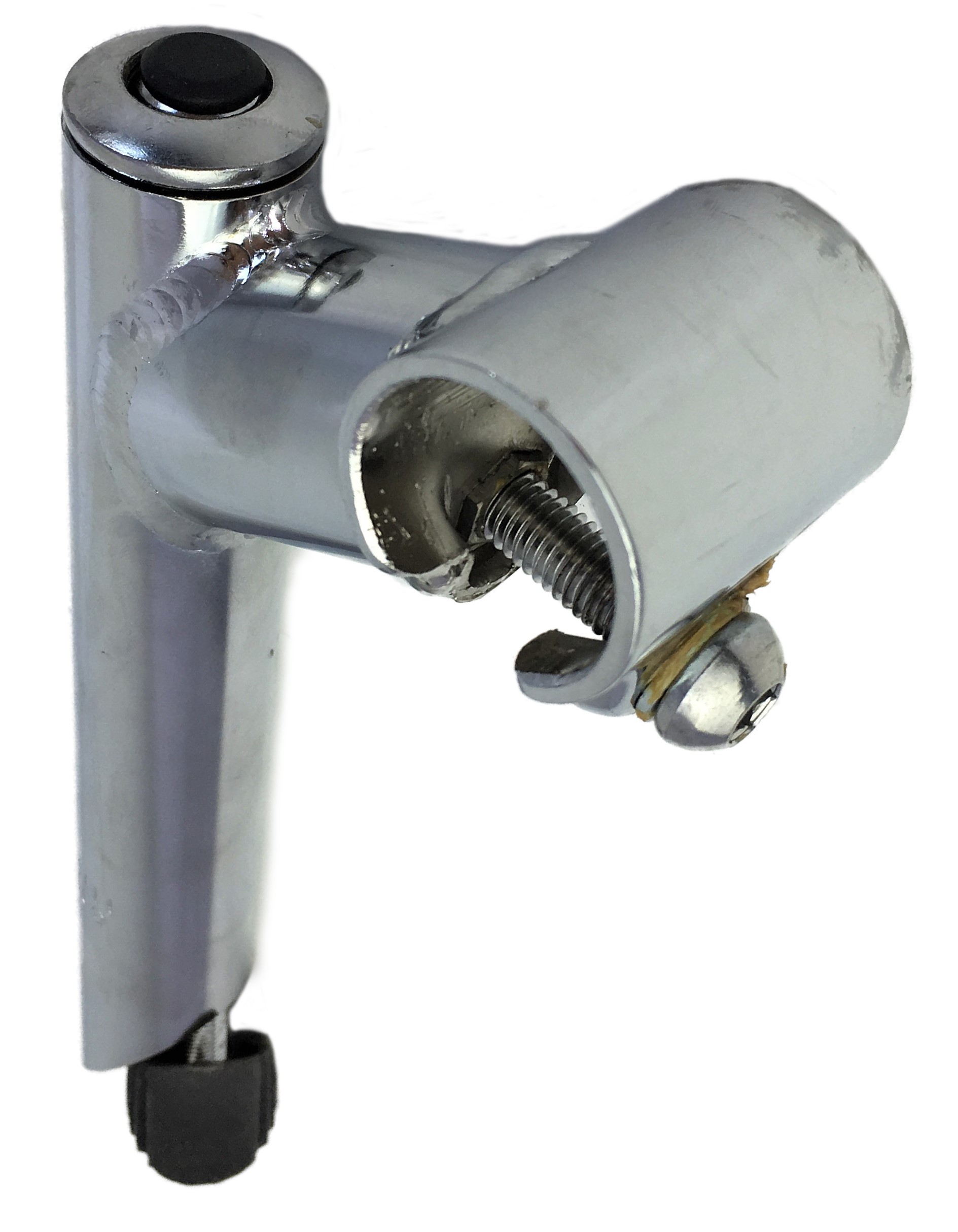 Tija del manillar  25,4 - 25,4 eje de acero con sujeción mediante 1 tornillo cromada Humpert Ergotec CV 101
