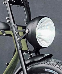 Faro para moto o e-bike 6 1/2 pulgadas negro brillante