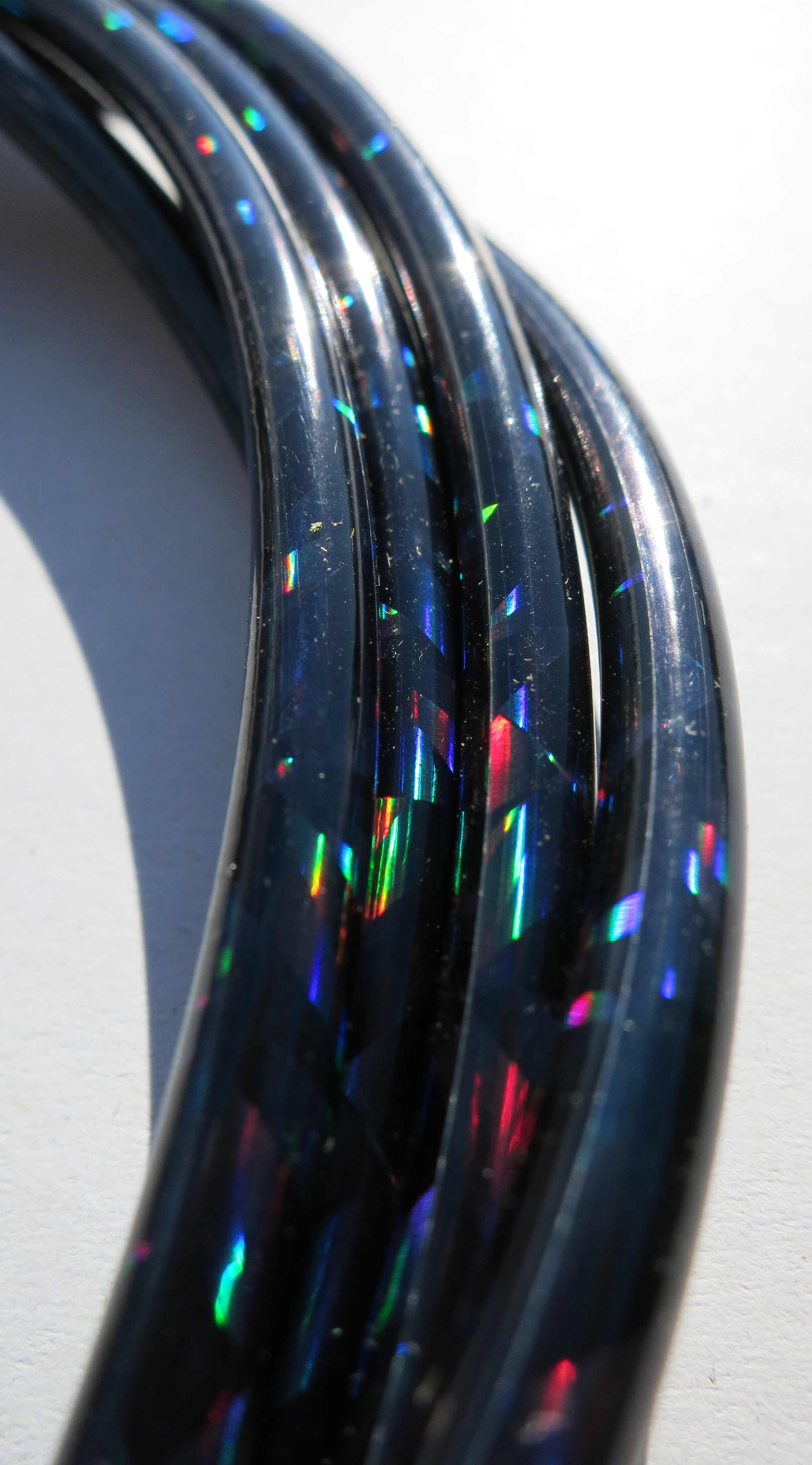 Cable exterior Bowden confeti brillante en negro metalizado