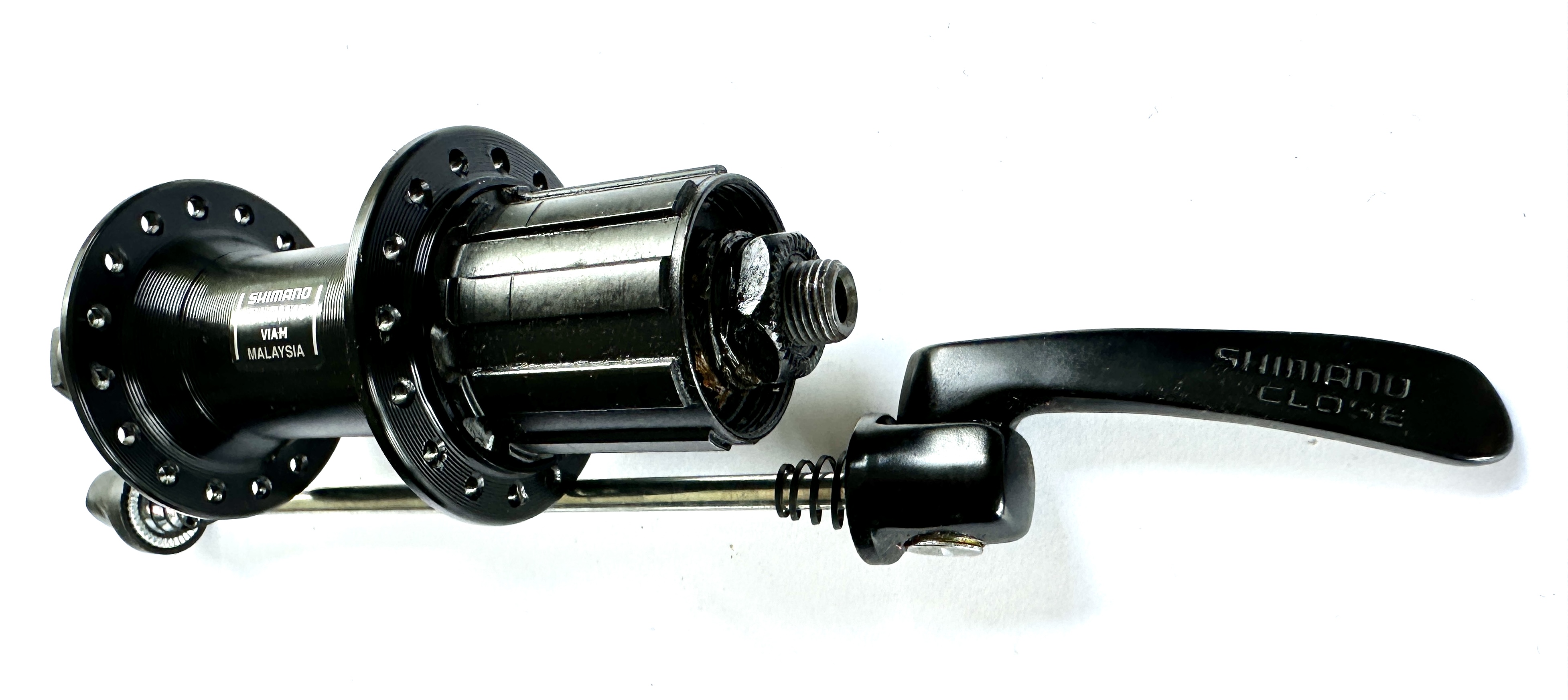 Shimano FH-RM40 buje rueda trasera 32 agujeros 7 velocidades, negro