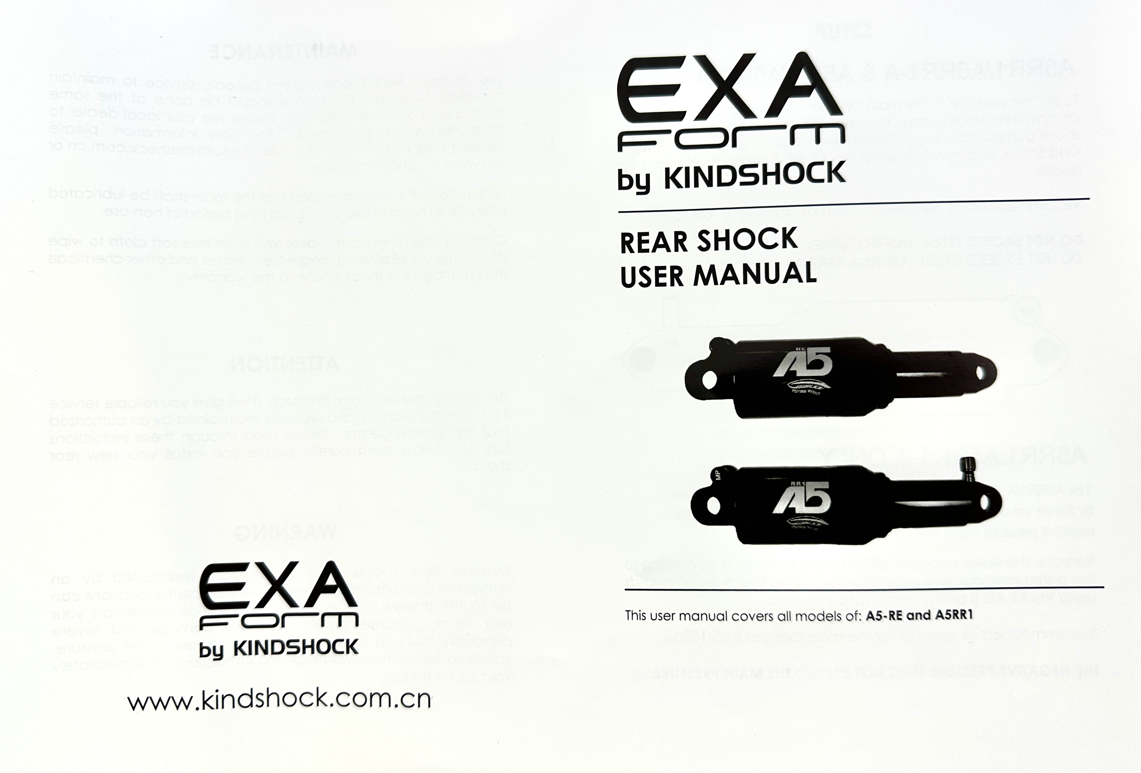 Amortiguador de aire EXA Form A5RR1 de Kindshock