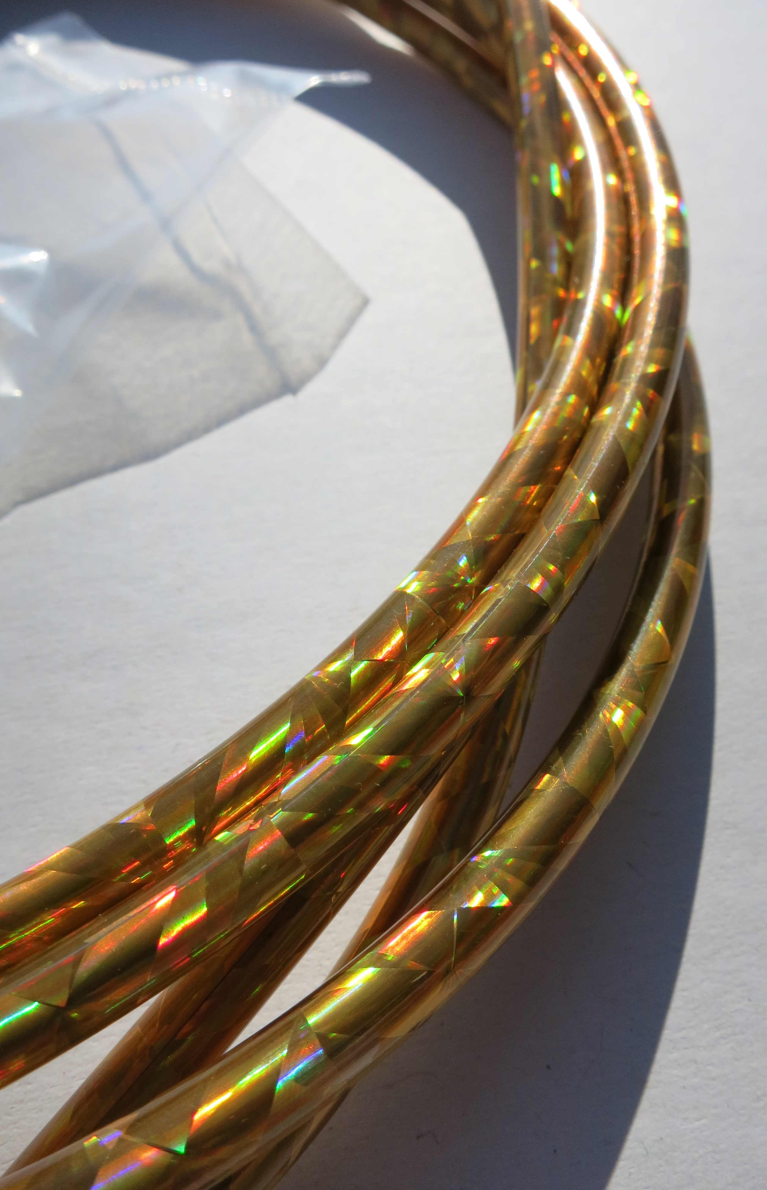 Cable exterior Bowden brillante dorado metalizado