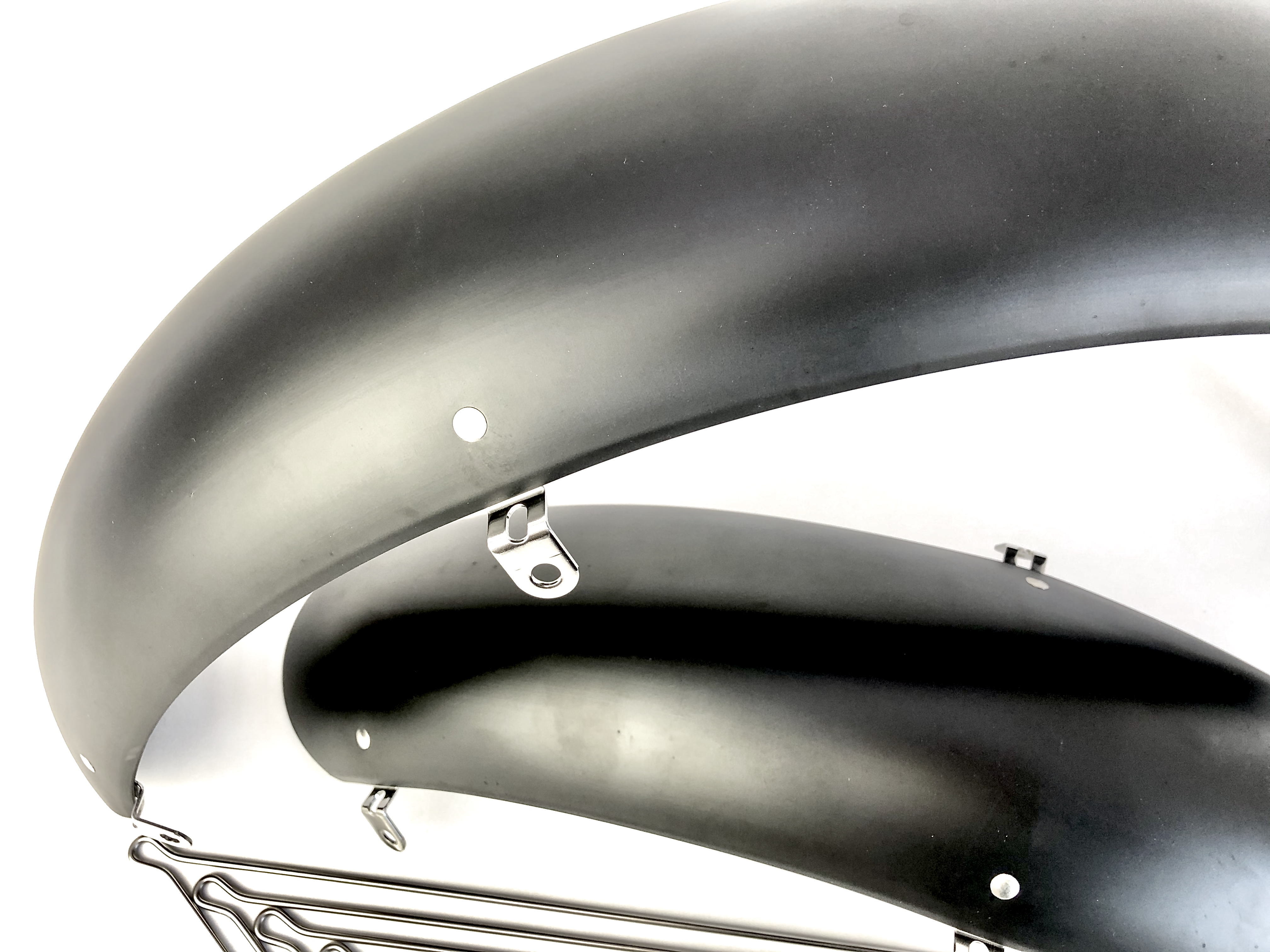 204 Fat Bike 124 mm de ancho, guardabarros con puntales de 20 x 4  - 4.8 pulgadas, en negro opaco