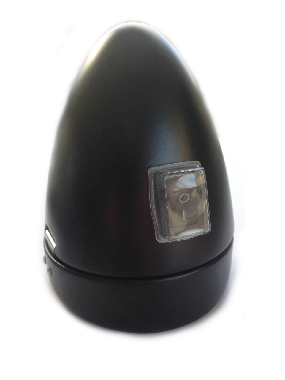 Lámpara delantera de 6 LED, de pilas, 80 mm en negro mate