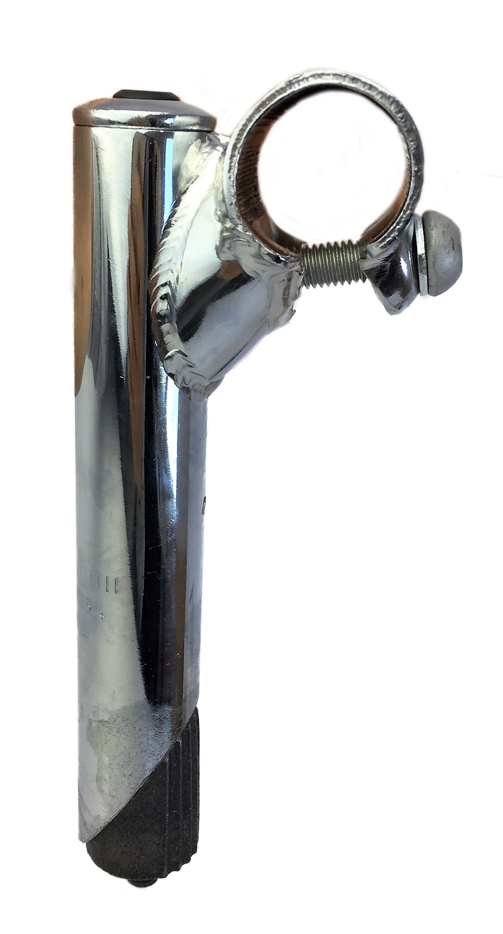 Tija del manillar 25,4 - 25,4, eje de acero con sujeción mediante 1 tornillo cromada Humpert Ergotec CV 101