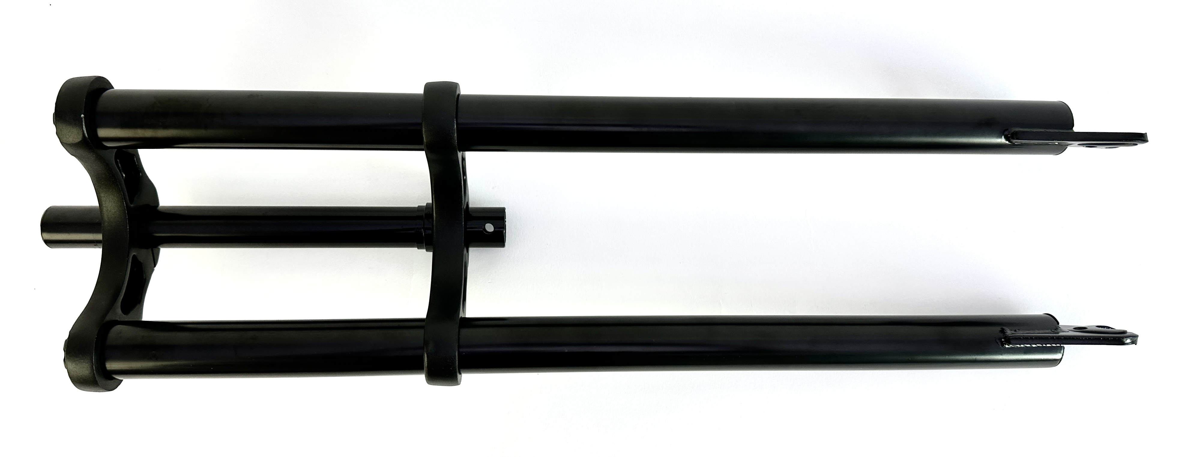 2-Horquilla de doble puente 570 mm negro eje de 1 pulgada