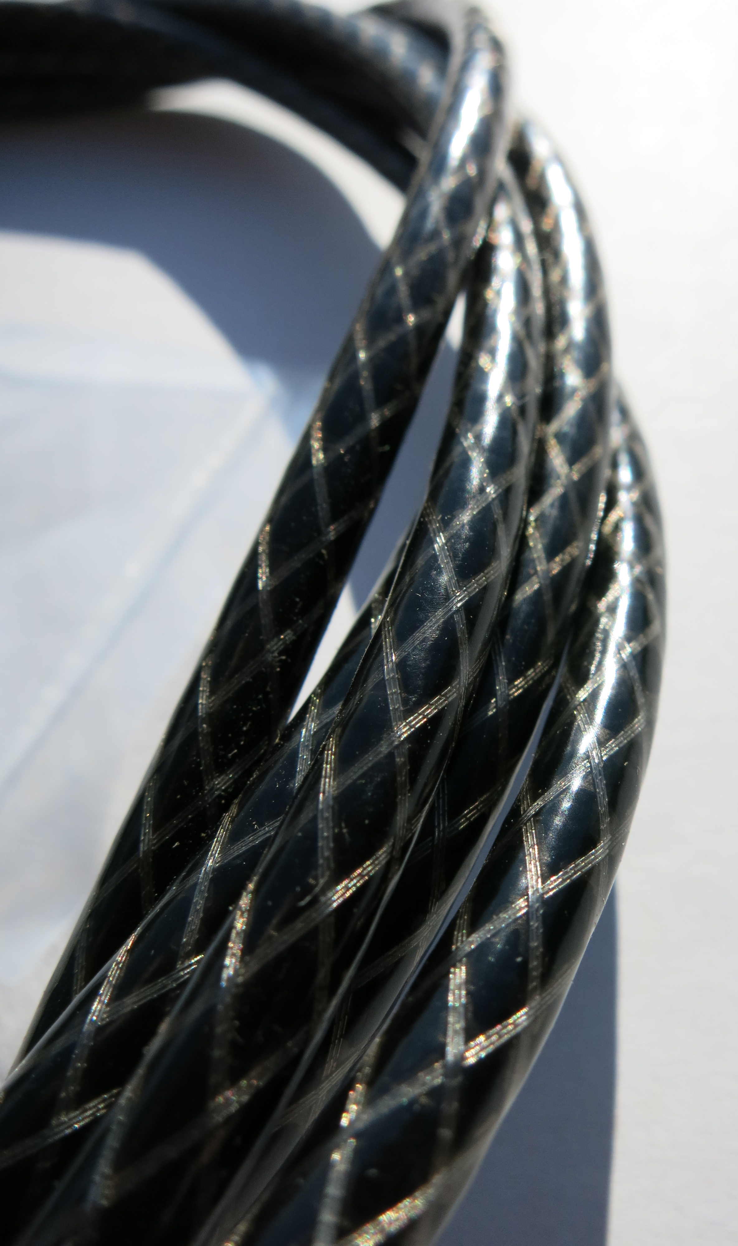 Cable exterior Bowden rombos plateado / negro metalizado
