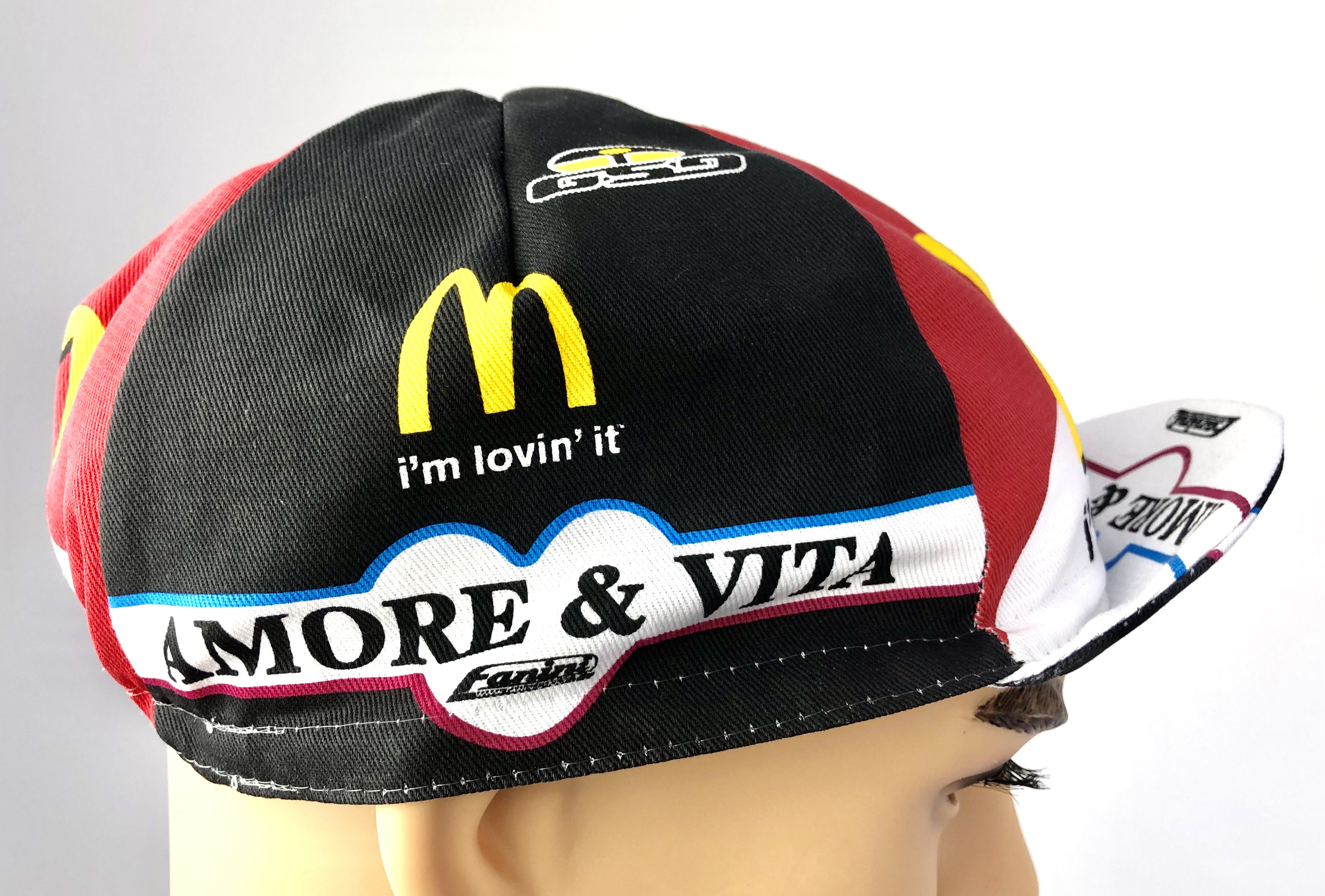 Rennradkappe_Historical_team_cap_retro_cycling_cap_radmutze_Rennkappe_Cycling_-Radlercap_La-Casquette_fahrradkultur_Amore-Vita-McDonald-s_1