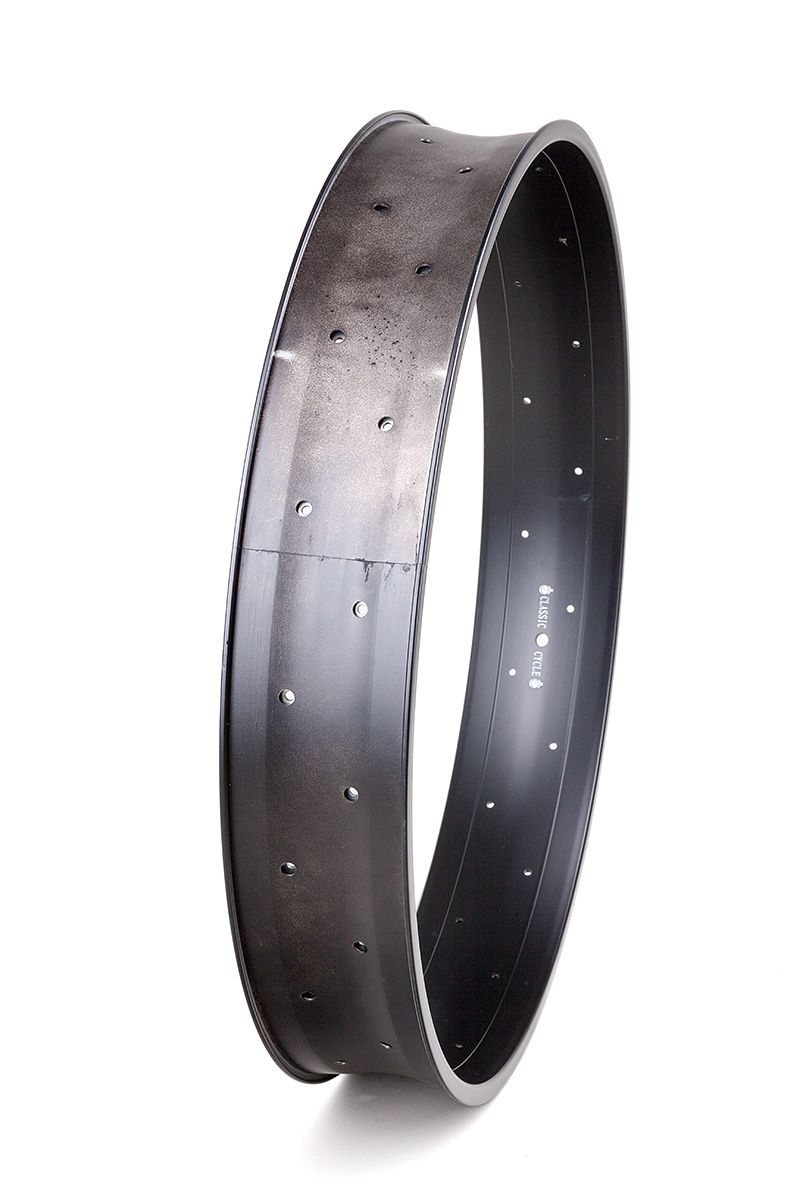 Llanta de aluminio de 26 pulgadas 102 mm en negro mate