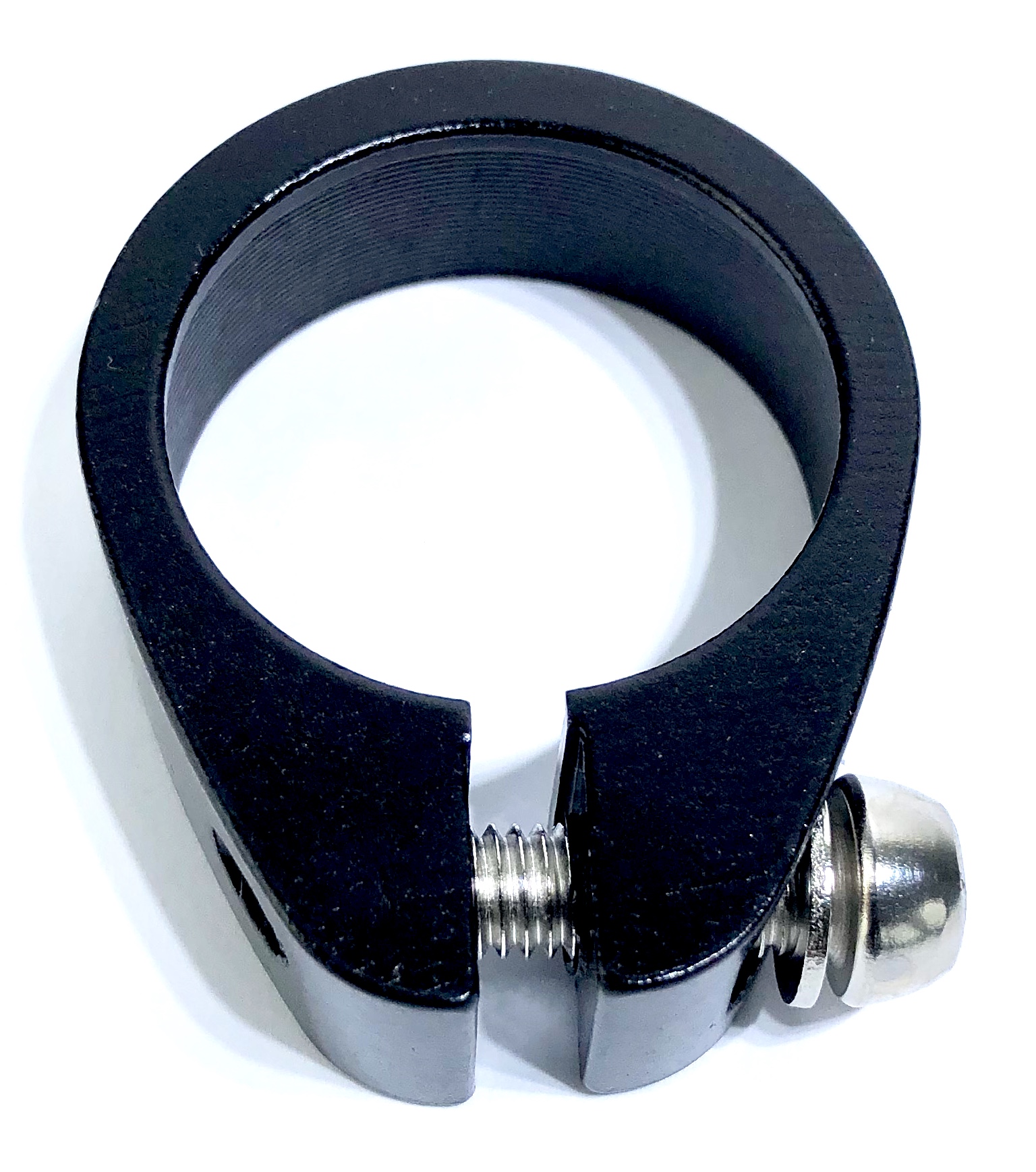 Abrazadera de tija de sillín 31,8 mm, aluminio negro