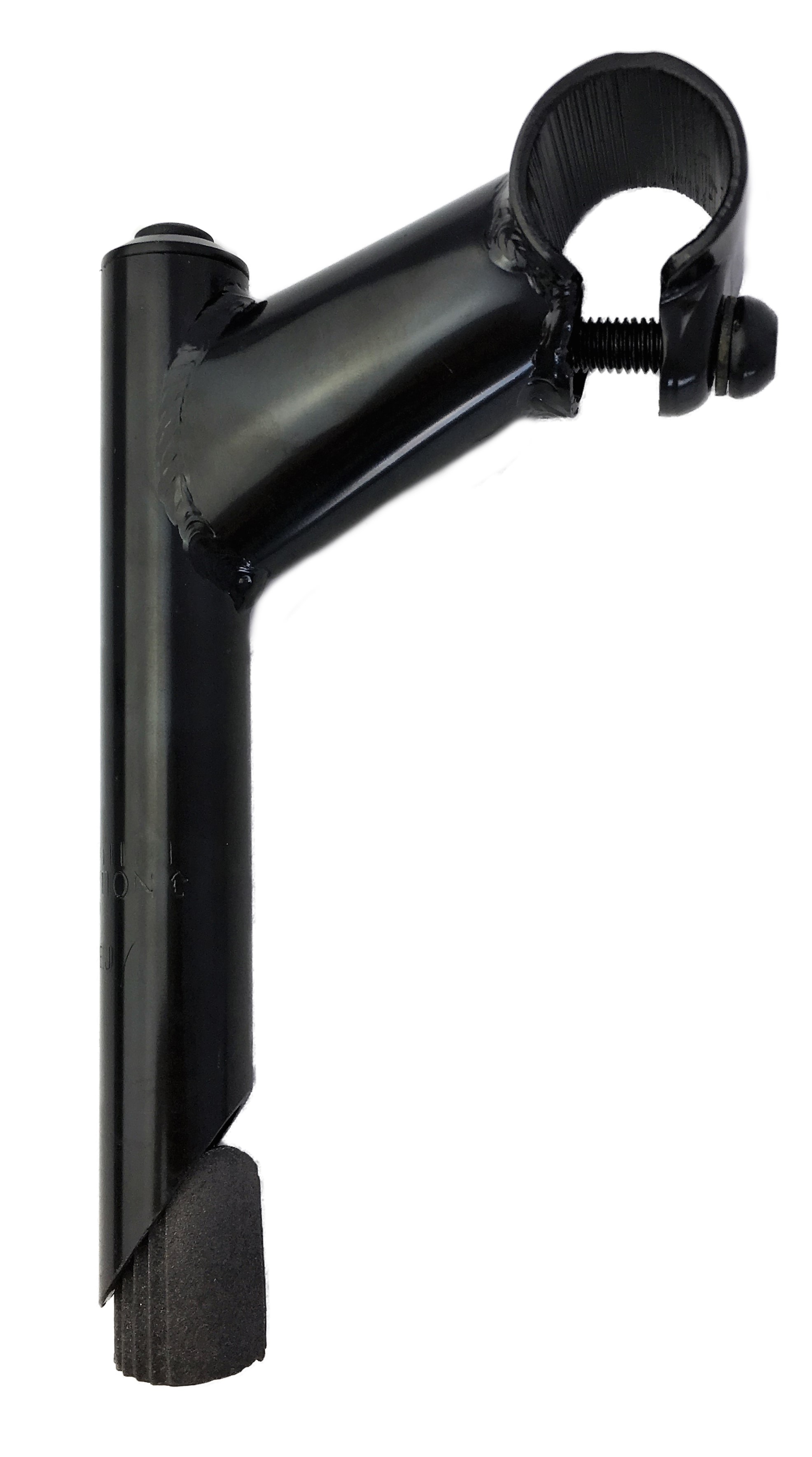 Tija del manillar 25,4 - 22,2,  eje de acero con sujeción mediante 1 tornillo en negro Humpert Ergotec CV 101