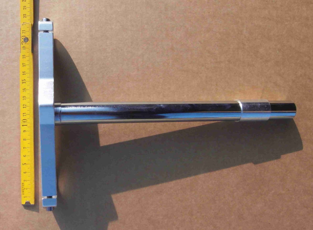 Puente de horquilla inferior extraancho con eje de 1 pulgada largo para horquilla de puente doble y adaptador para cabezales de horquilla 1 1/8