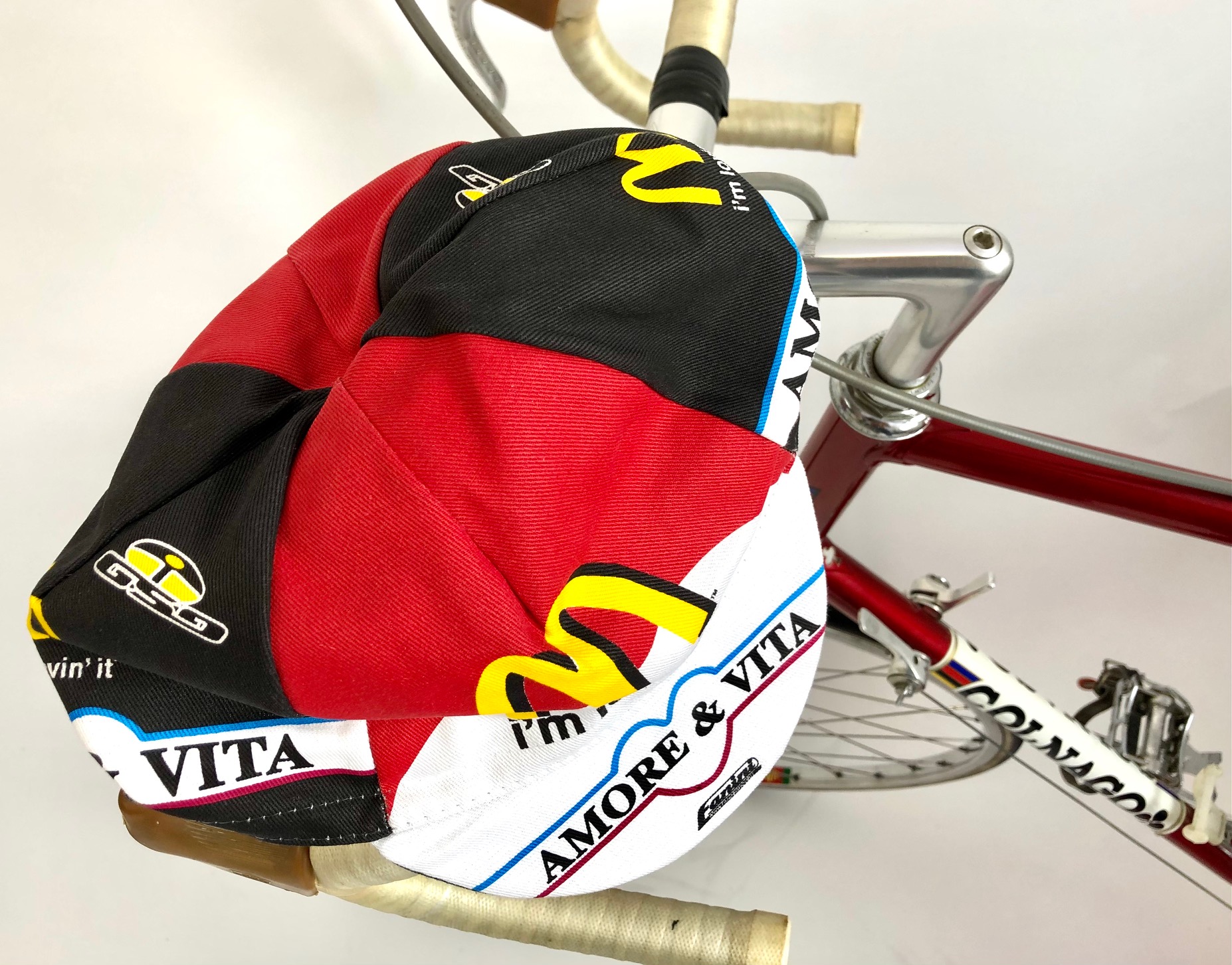 Rennradkappe_Historical_team_cap_retro_cycling_cap_radmutze_Rennkappe_Cycling_-Radlercap_La-Casquette_fahrradkultur_Amore-Vita-McDonald-s_4