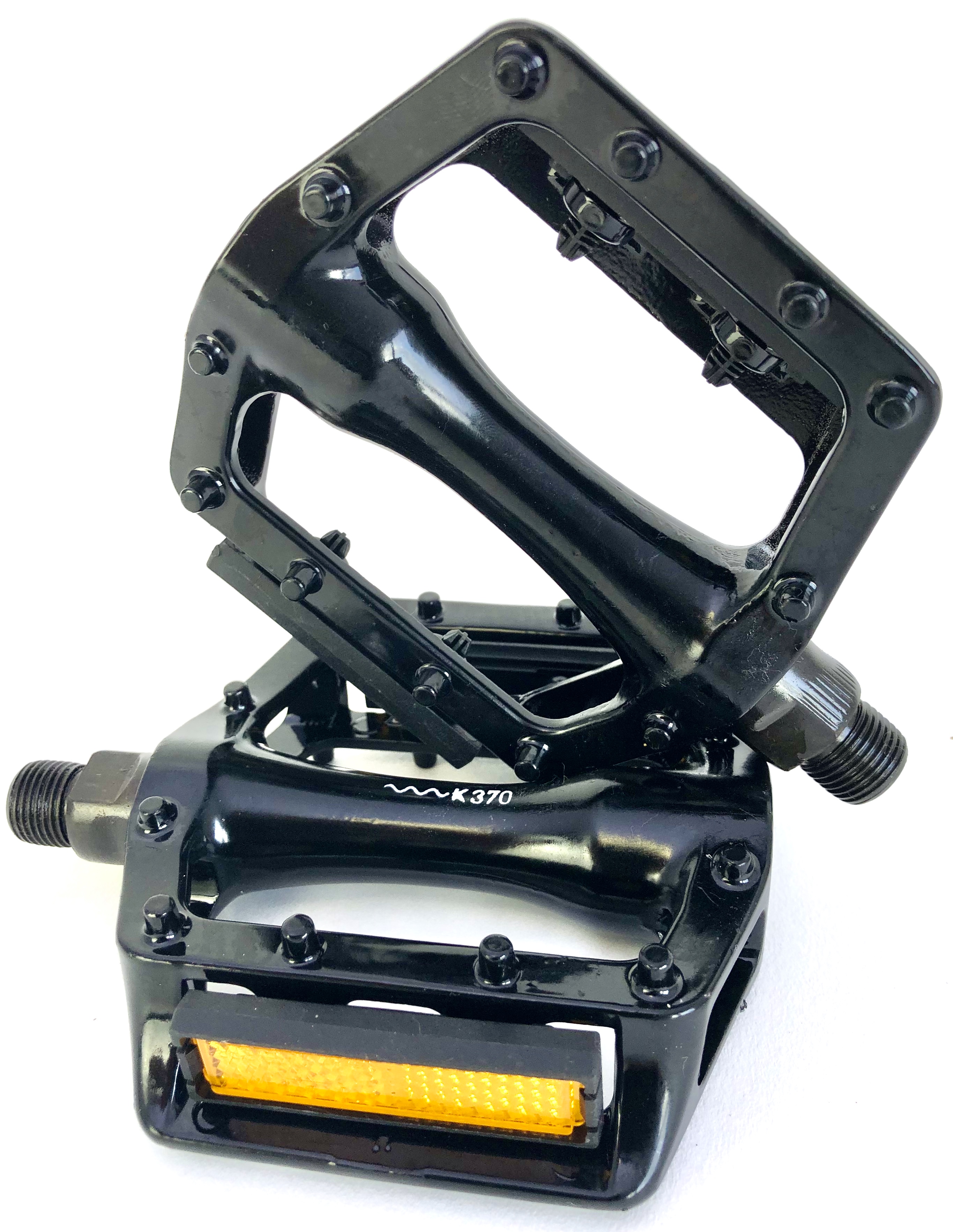 Alu - pedales   Total Grip  con reflectante 9/16 pulgadas, en negro