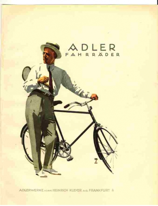 Postales talleres de bicicletas Adler