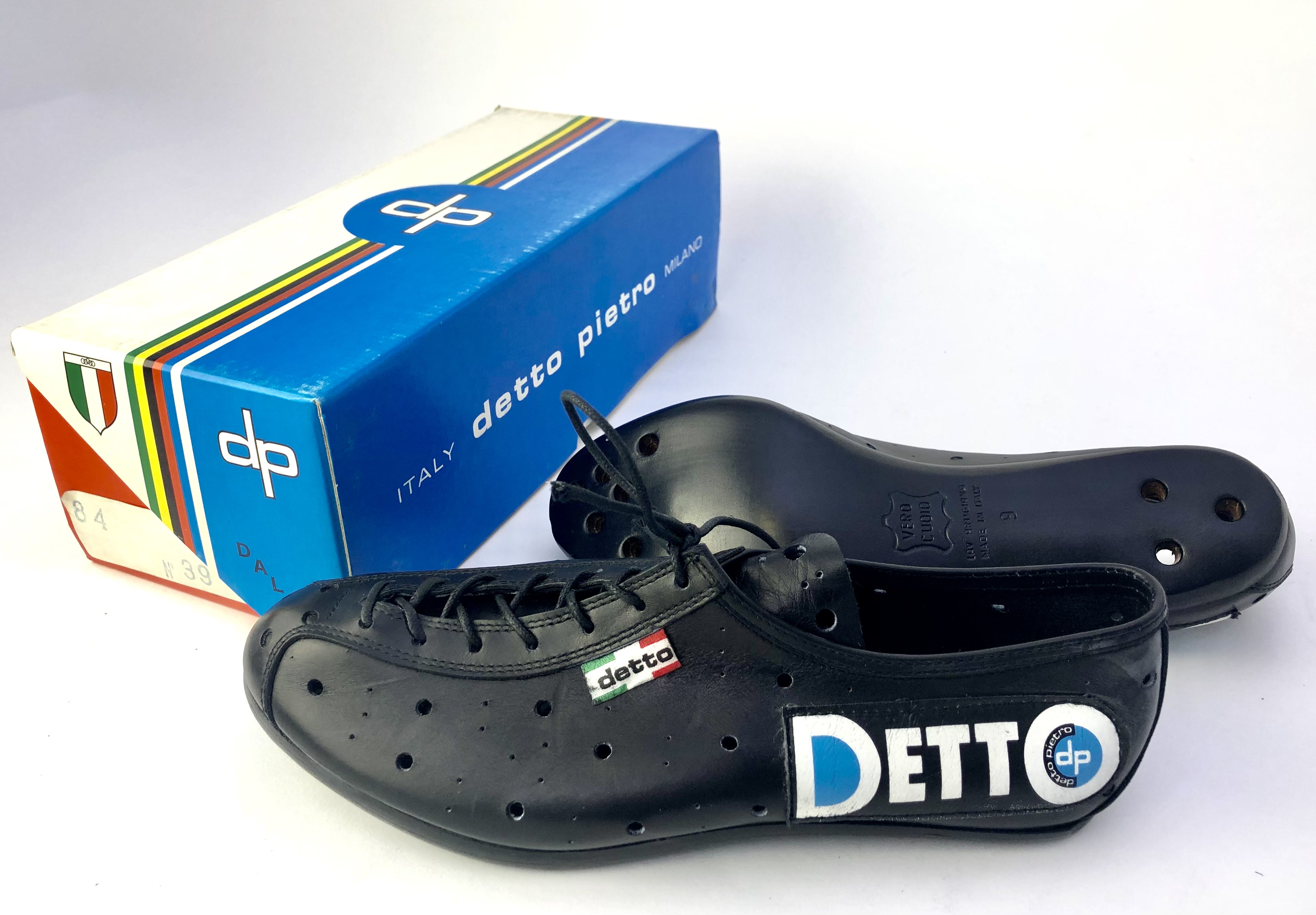 NOS Vintage Detto Pietro Mod. 84 Cycling Shoes Size 40