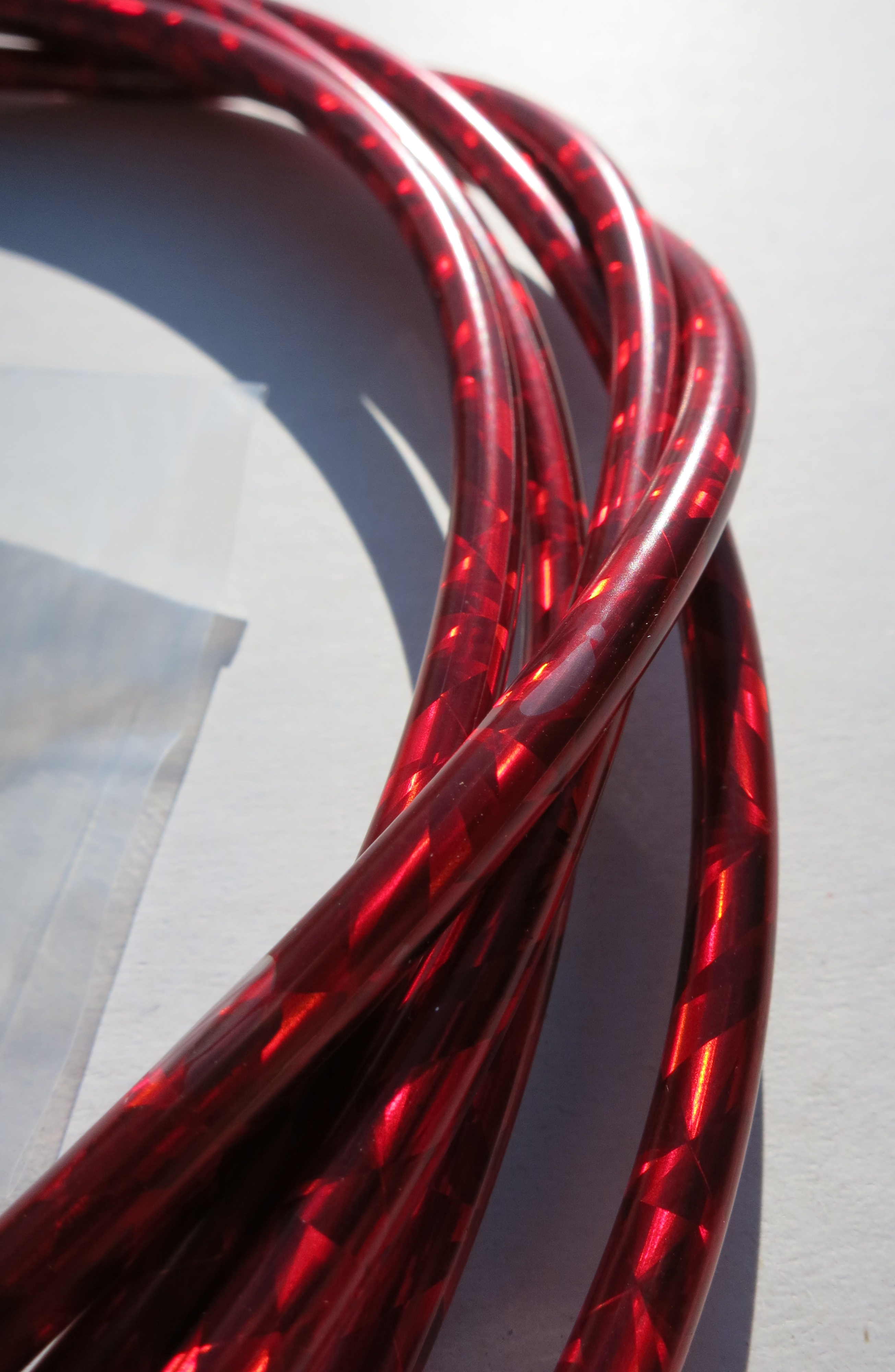 Cable exterior Bowden brillante rojo metalizado