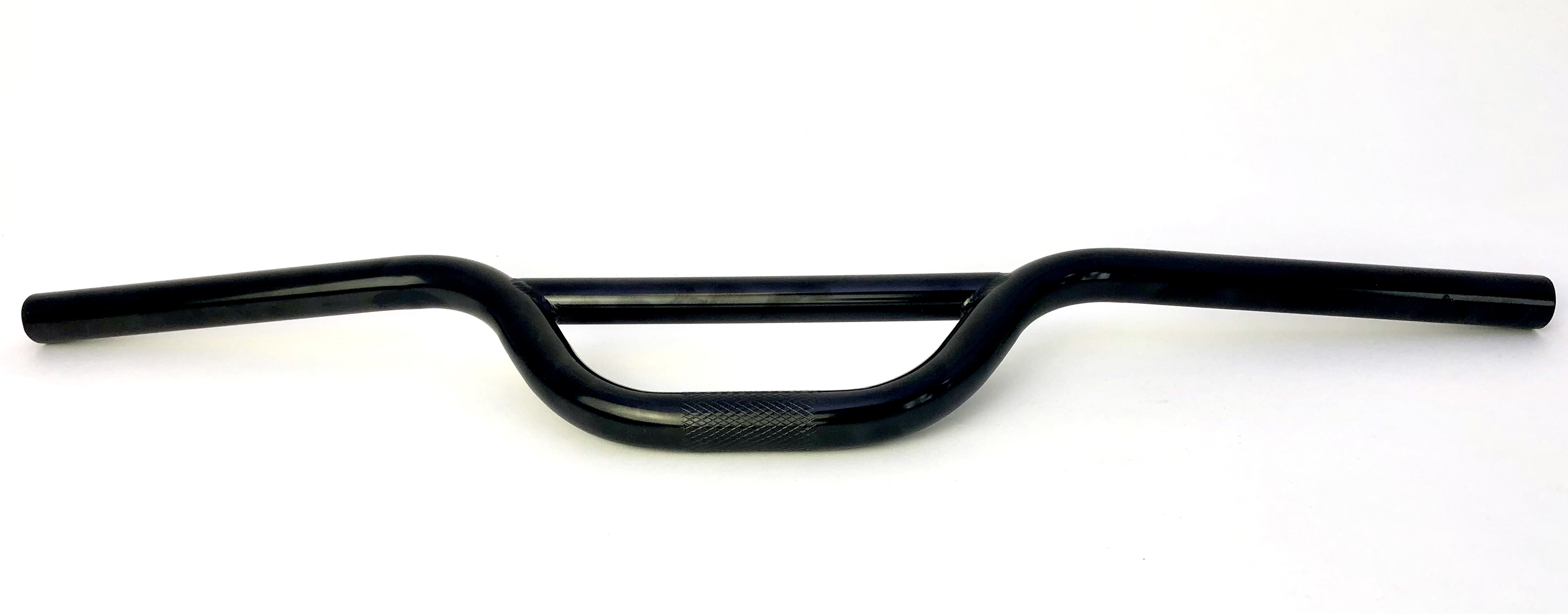 Flat 2 Cross: manillar ancho y plano en forma de BMX negro semi brillante