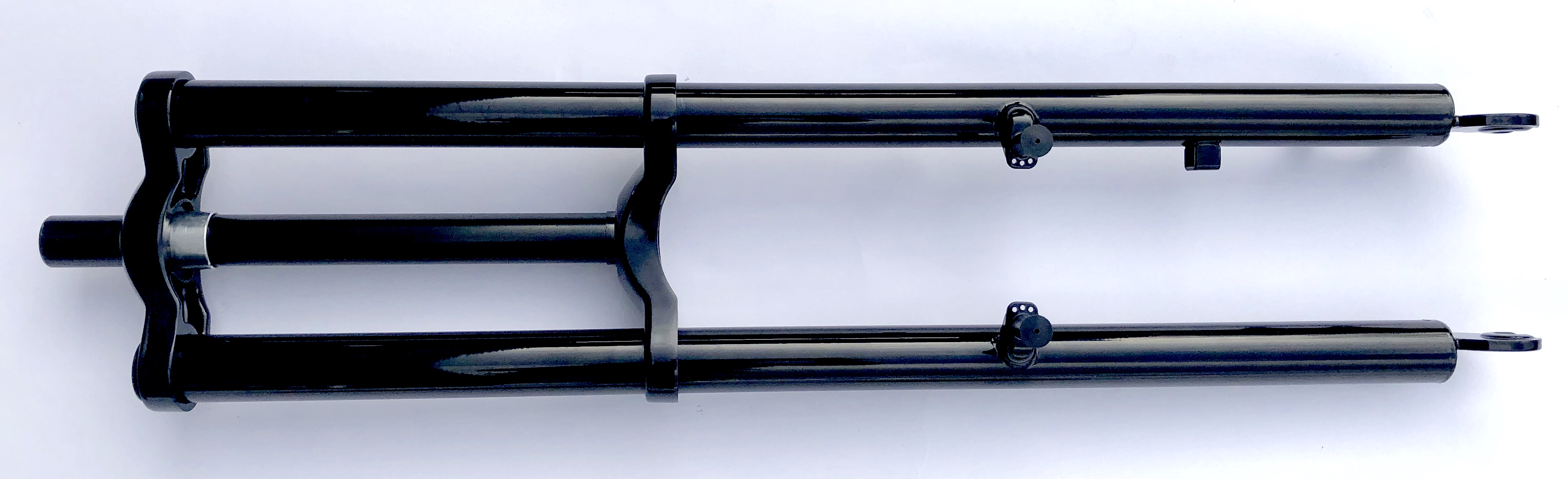 Doppelbrückengabel, schwarz 630 mm, edel für 26 Zoll-Reifen mit Cantilever Aufnahmen