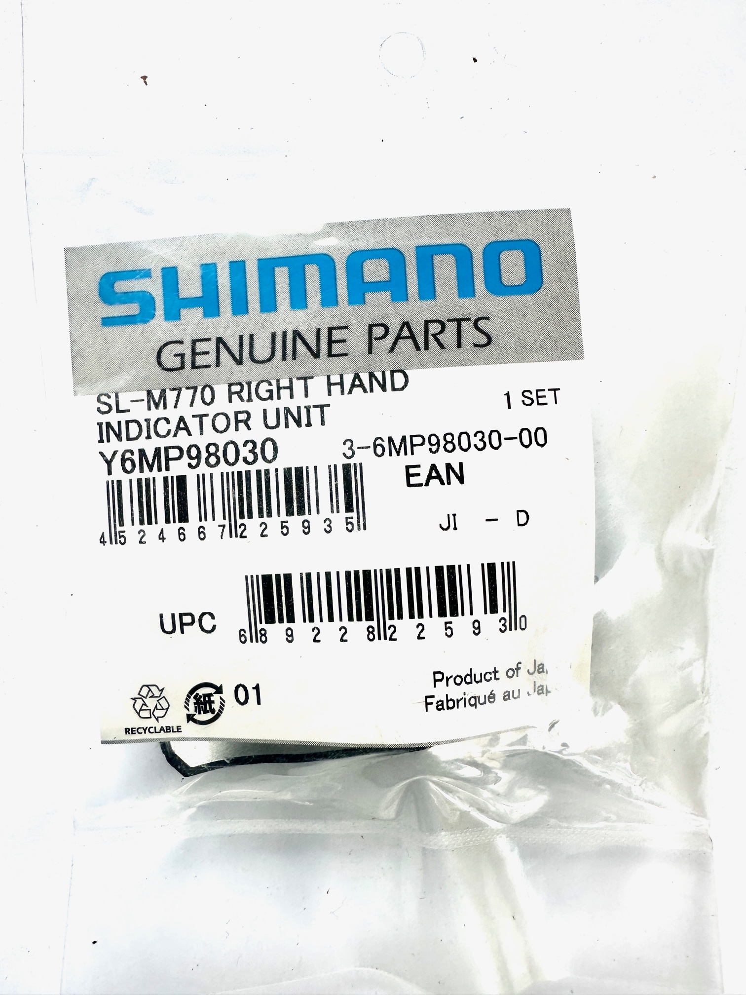 SHIMANO Deore XT indicador de marcha izquierda SL-M770