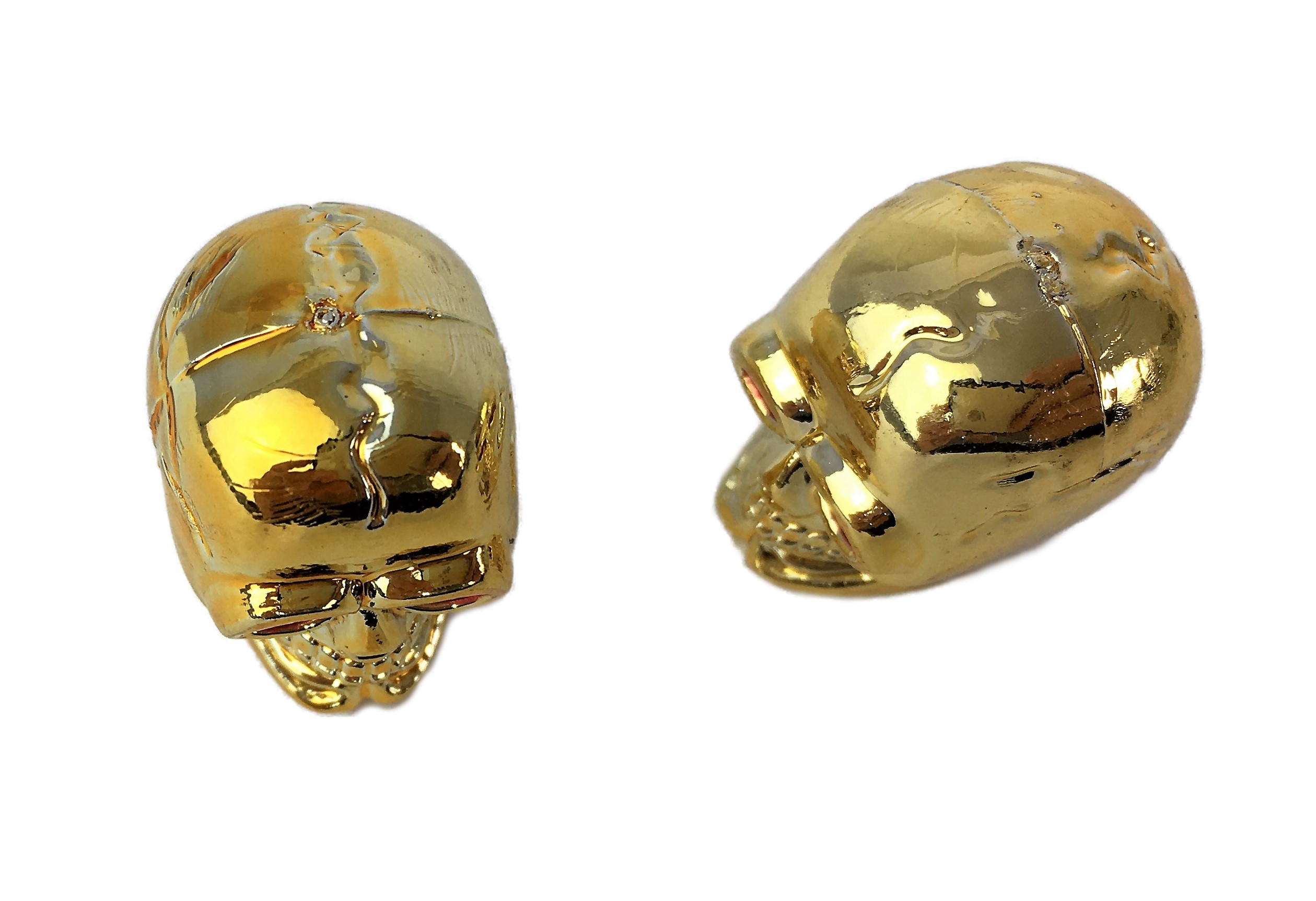 Tapones de válvula Skull/Calavera color dorado