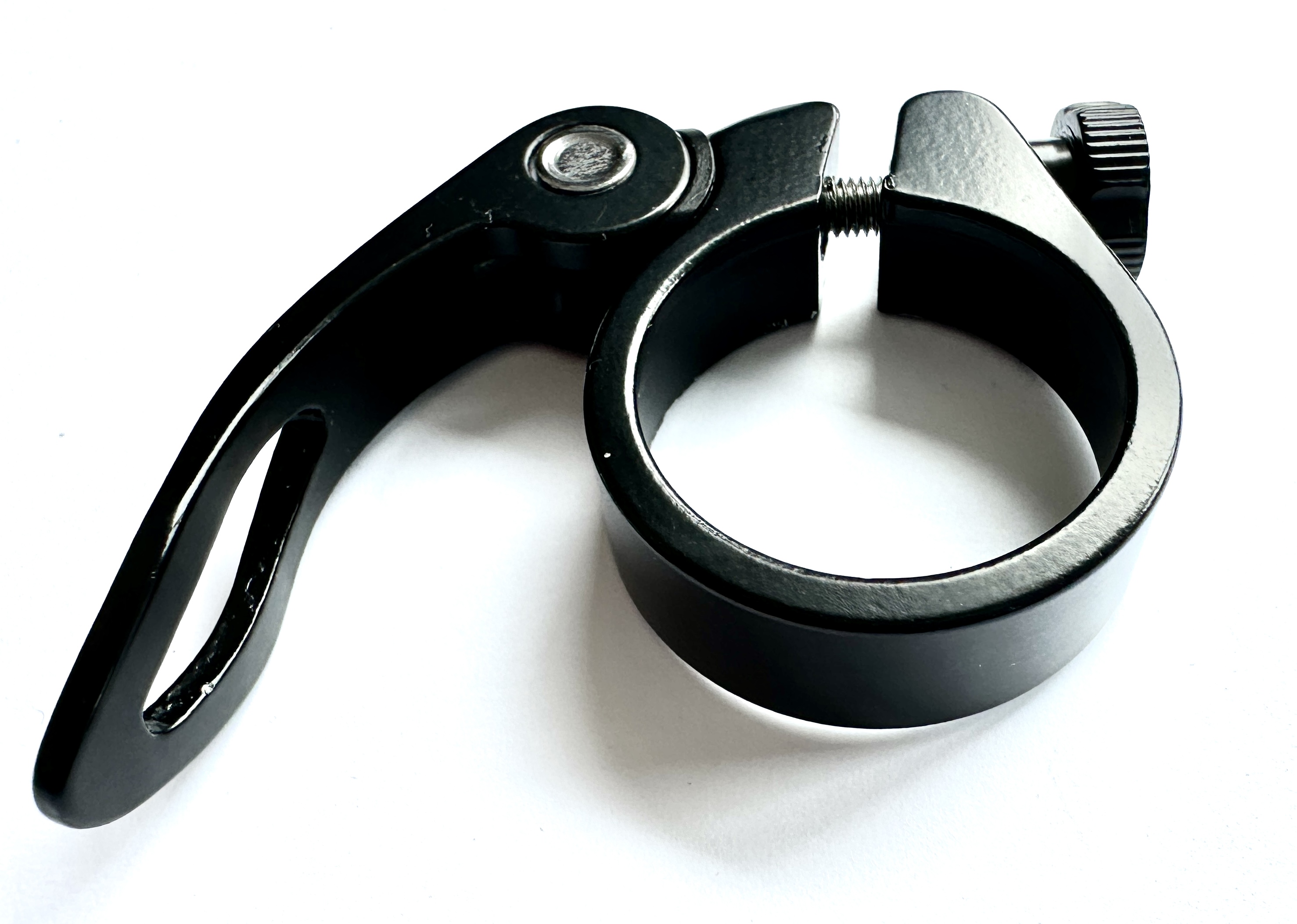 Abrazadera de tija de sillín 34,9 mm, aluminio negro